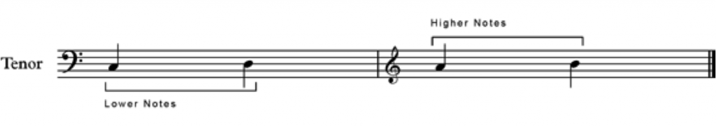 musical scale for tenors